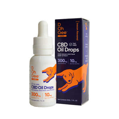 D Oh Gee CBD Dog Oil Drops 300mg Bacon Flavor